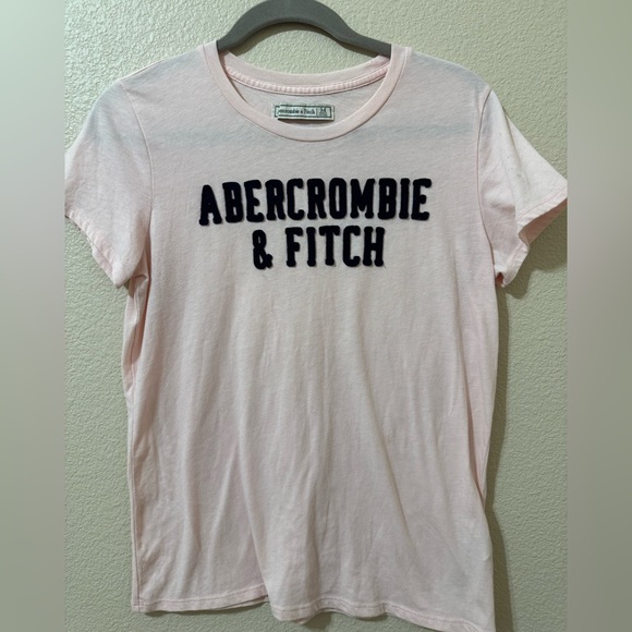 Abercrombie & Fitch Tops - Abercrombie & Fitch Logo Graphic Tee Pink Short Sleeve T-Shirt Size M